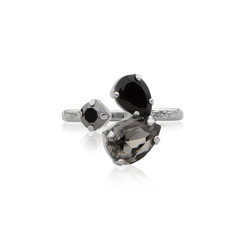 Caroline Svedbom - Ring Alisia Crystal/Black combo
