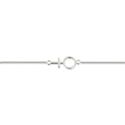 Silverarmband - Kvinnotecknet Silver/Förgyllt