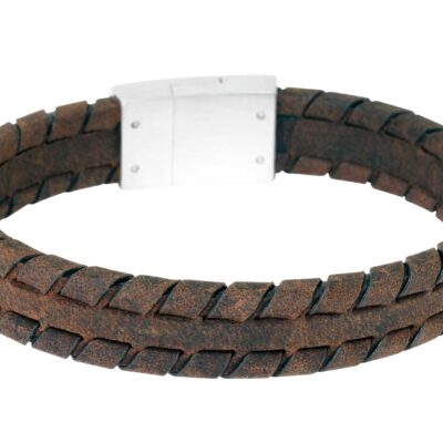 By Billgren- Läderarmband Ludde brunt 19 cm