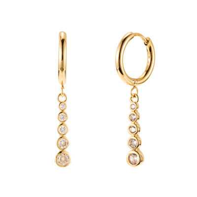 By Jolima - Stålörhänge Crystal drop hoop