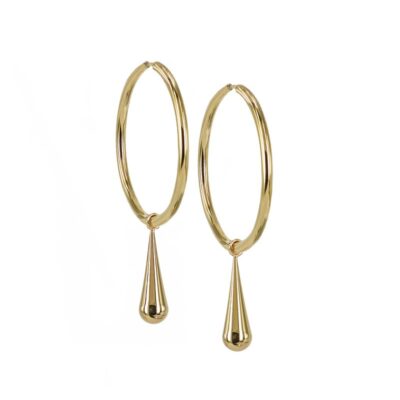 astrid&agnes - stålörhängen Bella big hoops guld