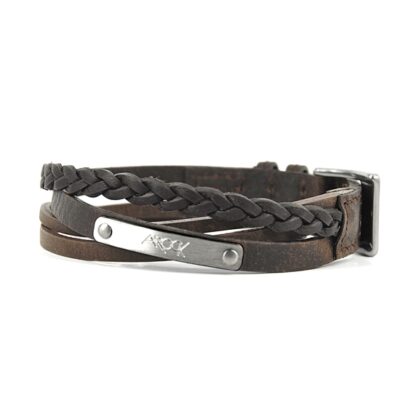 arock -Läderarmband Icon brun/svart