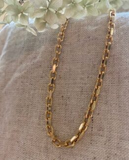 18K Vintage - Halsband ihålig ankarlänk