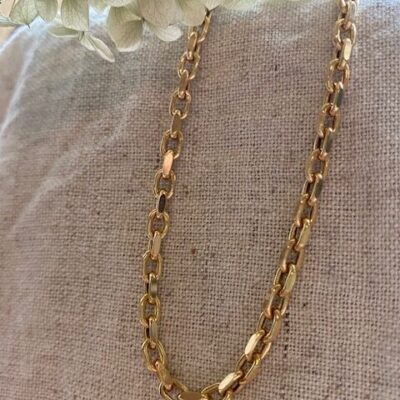 18K Vintage - Halsband ihålig ankarlänk