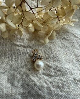 18K Vintage - Hängsmycke Pärla