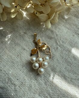 18K Vintage - Hängsmycke med pärla