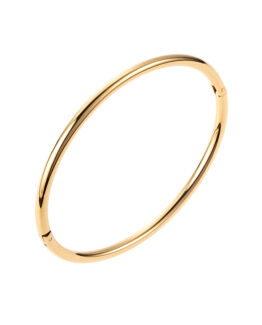 By Jolima- Stålarmring Tube stål/guld