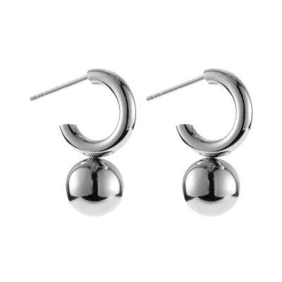 By Jolima - Stålörhänge Liz hoop silver/guld