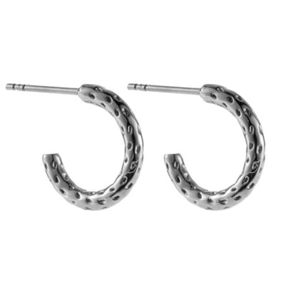 By Jolima - Stålörhänge Palma mini hoop stål/guld
