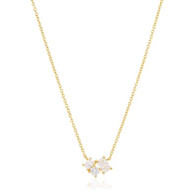 Sif Jakobs-Silverhalsband Ivrea tre crystal