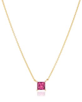 Sif Jakobs-Silverhalsband Ellera quadrato Blå/Rosa