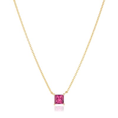 Sif Jakobs-Silverhalsband Ellera quadrato Blå/Rosa