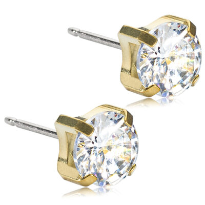 Blomdahl-Örhänge medicinsk titan Tiffany silver/guld