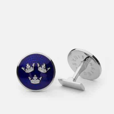 Manschettknappar - Skultuna Tre Kronor Royal Blue