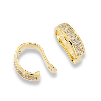 Silverörhängen - Earcuff golden sparkle