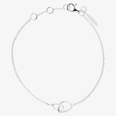 Drakenberg Sjölin-Silverarmband Together drop brace