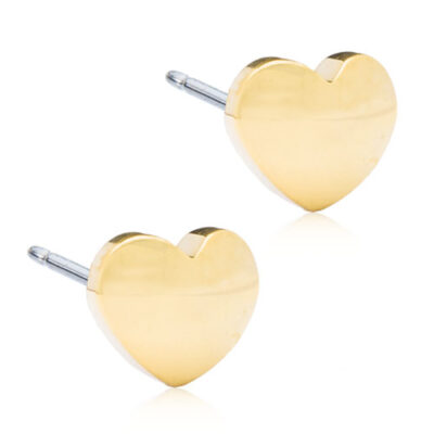 Blomdahl-Örhänge medicinsk titan Golden heart