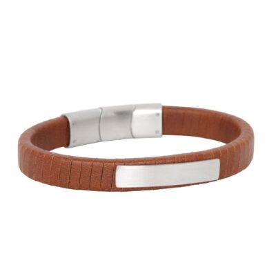 By Billgren- Läderarmband med platta olika varianter