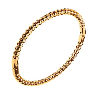 By Jolima- Stålarmring Bead cuff guld/stål