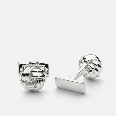 Manschettknappar - Skultuna Knot silver/guld