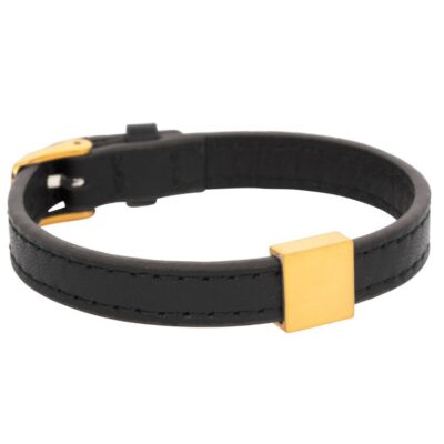By Billgren- Läderarmband Lyon guld