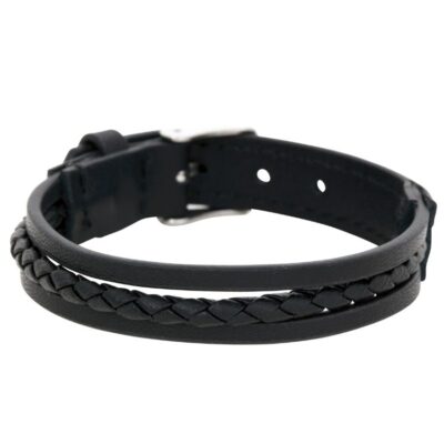 By Billgren- Läderarmband Luke Svart/brun