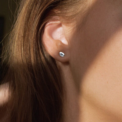 Drakenberg Sjölin- Silverörhängen Morning Dew petite studs