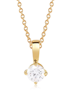 Sif Jakobs-Silverhalsband Princess round silver/förgyllt