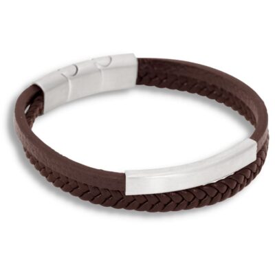 By Billgren- Läderarmband Leeroy Svart/brun