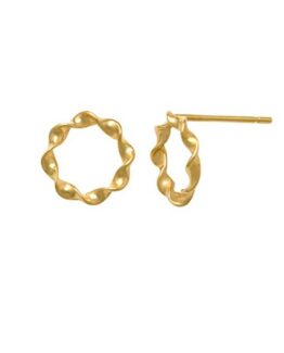 Guldörhängen 18K - Twisted circle