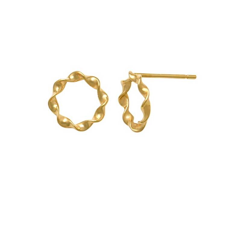 Guldörhängen 18K - Twisted circle