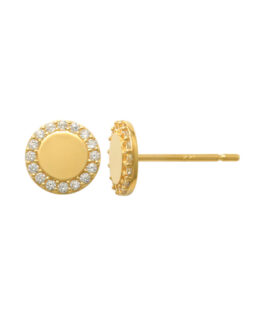 Guldörhängen 18K - Sparkling circle