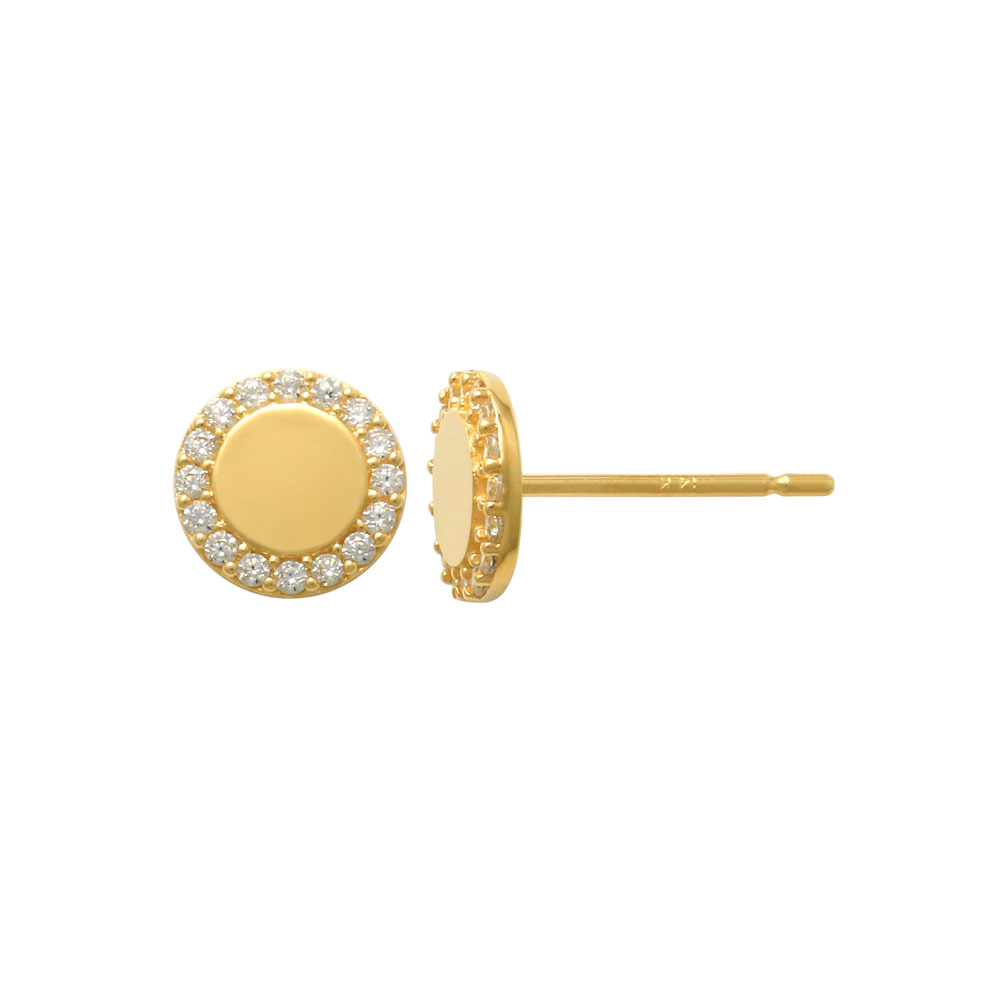 Guldörhängen 18K - Sparkling circle