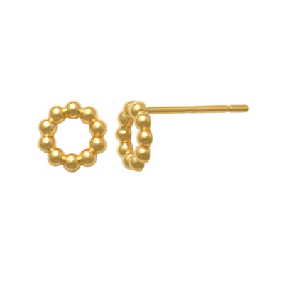 Guldörhängen 18K - Circle beads