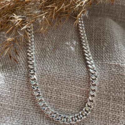 Silverhalsband- Pansar 4,9mm