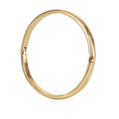 astrid&agnes - Stålarmring Klara 3 mm guld/stål