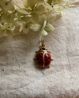 18K Vintage - Hängsmycke Nyckelpiga