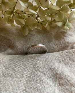 18K Vintage - Slät ring vitt guld