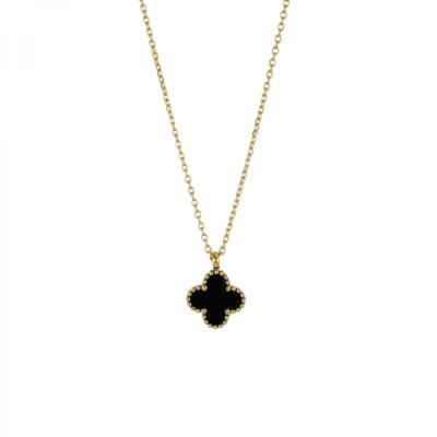 Bud to Rose- Stålhalsband Clover black