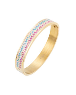 By Jolima- Stålarmring Antibes multicolour pink