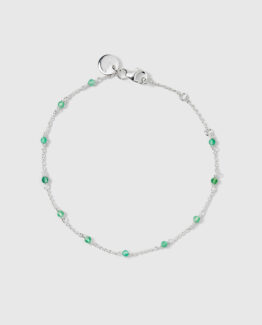 Syster P - Silverarmband Santa Monica grön onyx silver/guldpläterat