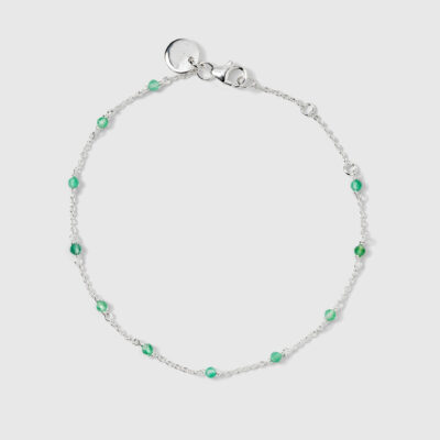 Syster P - Silverarmband Santa Monica grön onyx silver/guldpläterat
