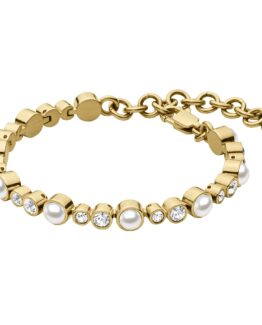 Dyrberg/Kern - Stålarmband Sacha Crystal stål/guld