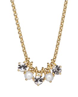 Dyrberg/Kern - Halsband Phila crystal pearl/golden