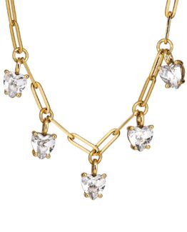 Dyrberg/Kern - Halsband Soul crystal silver/guld