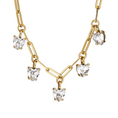 Dyrberg/Kern - Halsband Soul crystal silver/guld