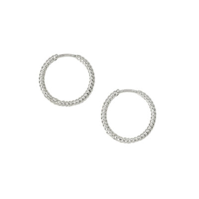 Syster P - Beloved twisted medium hoops silver/förgyllt