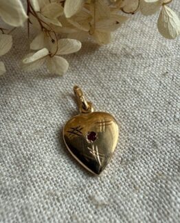 18K Vintage - Hängsmycke hjärta