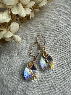 18K Vintage - Örhängen kristall