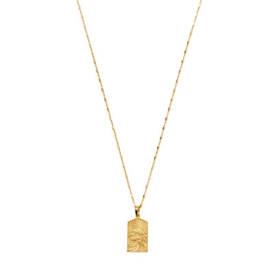 Syster P- Silverhalsband Lucky coin Keep dreaming förgyllt